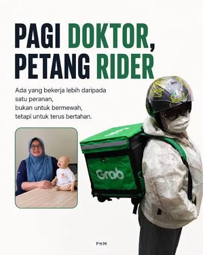 Seorang doktor melakukan kerja tambahan sebagai penghantar makanan untuk menampung kehidupan