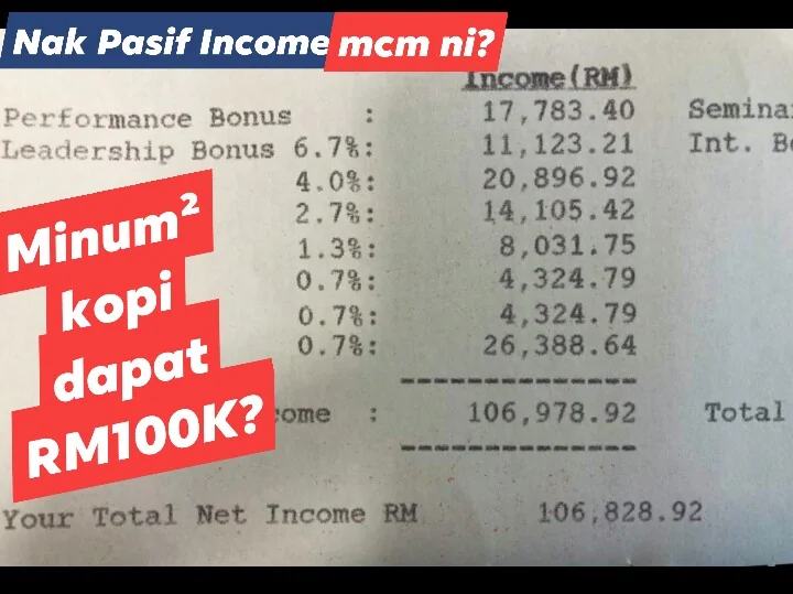 Bukti pendapatan projek kopi 111