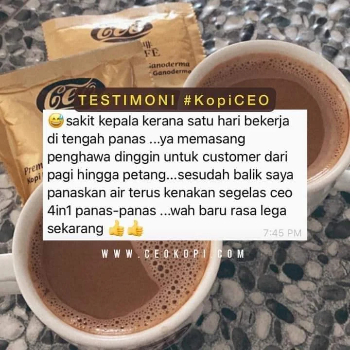 Testimoni #KopiCEO - sakit kepala / letih