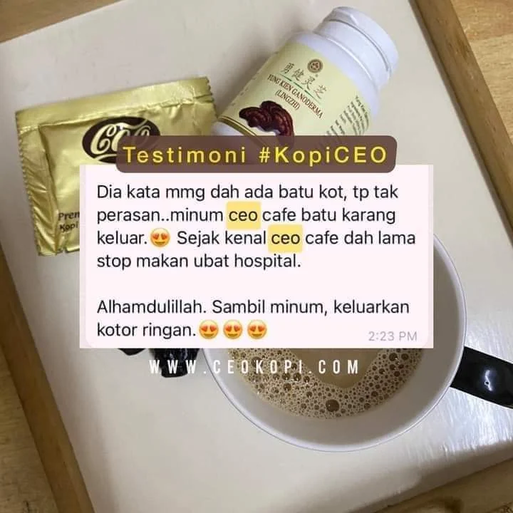Testimoni #KopiCEO - batu karang & berhenti ubat hospital