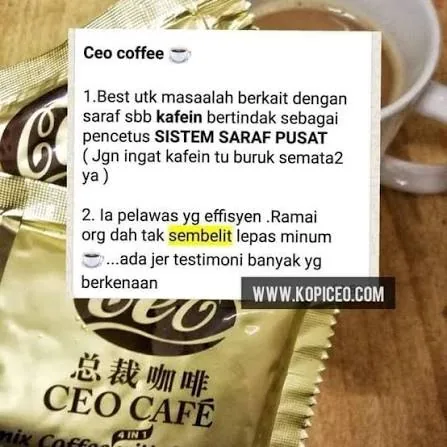 Testimoni saraf & pencernaan - Kopi CEO